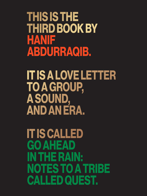 Title details for Go Ahead in the Rain by Hanif Abdurraqib - Wait list